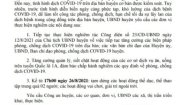 KỂ TỪ 17H NGÀY 26/8/2021, HUYỆN HOẰNG HOÁ TẠM DỪNG TẤT CẢ CÁC HOẠT ĐỘNG THỂ DỤC THỂ THAO TẬP TRUNG QUÁ 2 NGƯỜI; CÁC HOẠT ĐỘNG VUI CHƠI, GIẢI TRÍ NGOÀI TRỜI TRÊN ĐỊA BÀN HUYỆN