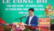 THÔN HỮU KHÁNH XÃ HOẰNG XUÂN ĐÓN QUYẾT ĐỊNH CÔNG NHẬN THÔN NTM KIỂU MẪU NĂM 2021.