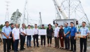 Hoằng hóa - thăm, động viên lực lượng thi công dự án đường dây 500kv mạch 3 đang làm việc trên địa bàn xã Hoằng Xuân.
